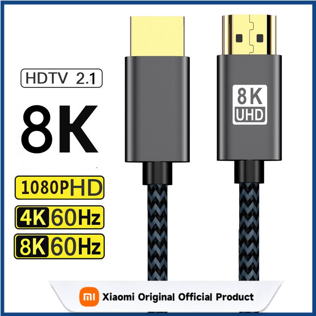 Xiaomi 8K HDMI-совместимый кабель для Xiaomi Mi Box 8K/60Hz 4K/120Hz 48Gbps Цифровой кабель для PS5 PS4 Ноутбука Телевизора Монитора Проекторов