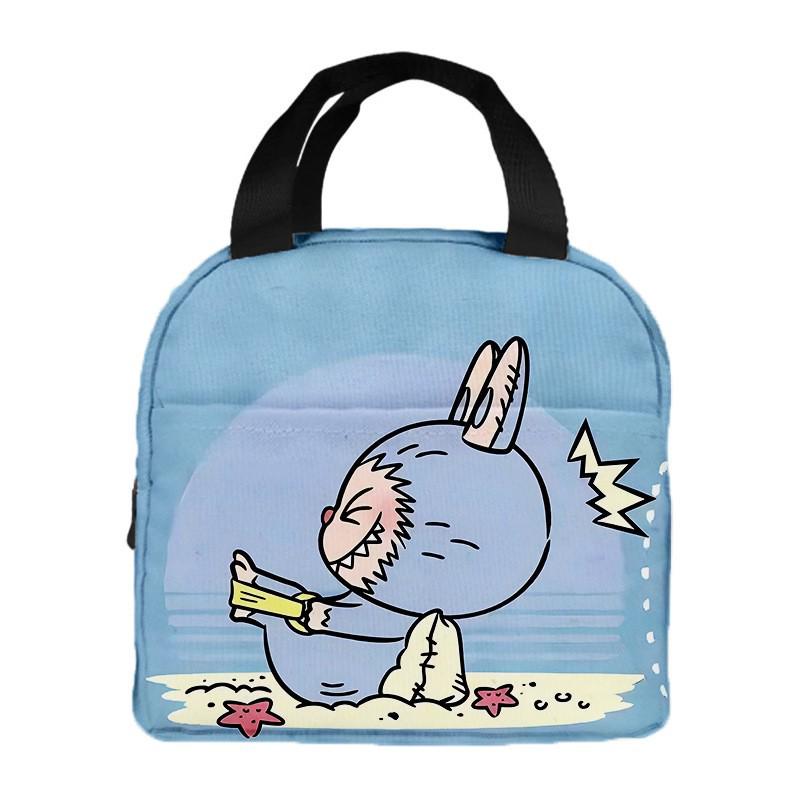 Labubu Cartoon Lunch Tote: Insulated Aluminum Foil Bento Bag for Students 5371