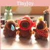 Keychain Stuffed Capybara Soft Short Plush Toy Pp Cotton Backpack Accessory