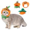 Halloween Cat Pumpkin Hat, Cute Pumpkin Holiday Decoration Pet Hat