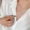 Подвеска Sweetheart из серебра S925 с покрытием 18 карат, с кубическим цирконием в форме сердца, универсальная цепочка на ключицу для женщин.