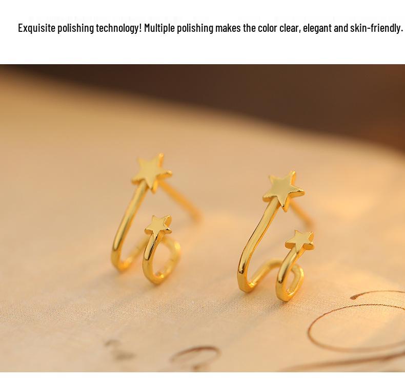 Серьги-клипсы Banyan Tree из серебра 925 пробы в корейском стиле – Простой, маленький дизайн для женщин и студенток