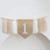 Boho 1st Birthday High Chair Banner Wood Bead Tassel Garland First Party