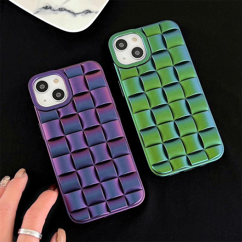 Чехол для телефона с лазерным матовым покрытием и сеткой для Iphone 13 14 Pro Max 11 12 Mini Xs Xr X 7 8 14 Plus, мягкий противоударный чехол-бампер
