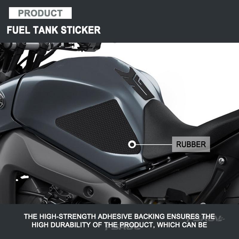 For YAMAHA MT-09 MT09 SP 2021 2022 2023 MT 09 SP Motorcycle Non-slip Side Fuel Tank Stickers Waterproof Pad Rubber Sticker