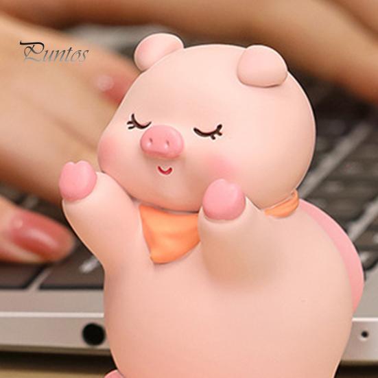 Подставка для мобильного телефона в виде мультяшного животного, свиньи, собаки, кролика, панды, статуэтки из смолы, скульптуры, подставки для мобильных телефонов и планшетов, украшения для рабочего стола