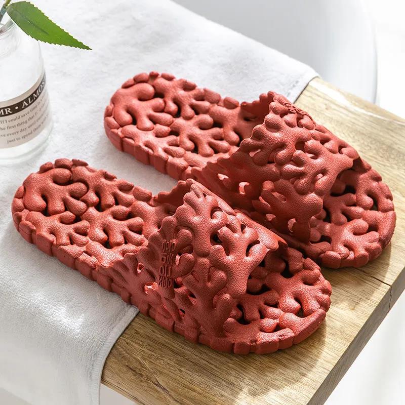 Летние мужские и женские тапочки. Нескользящие тапочки для пар с плоской подошвой.