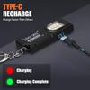Компактный мини-светодиодный фонарик с USB-зарядкой, рабочим COB-светом и брелоком