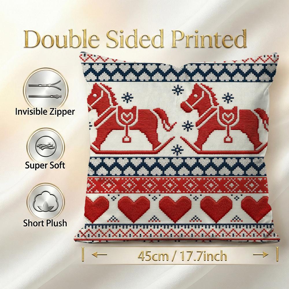 Pattern Fair Isle Pattern Cushion Cover 1Pcs Decorative Covers Soft Cushion Case For Sofa Couch Decor 40X40 45X45 Pillowcases