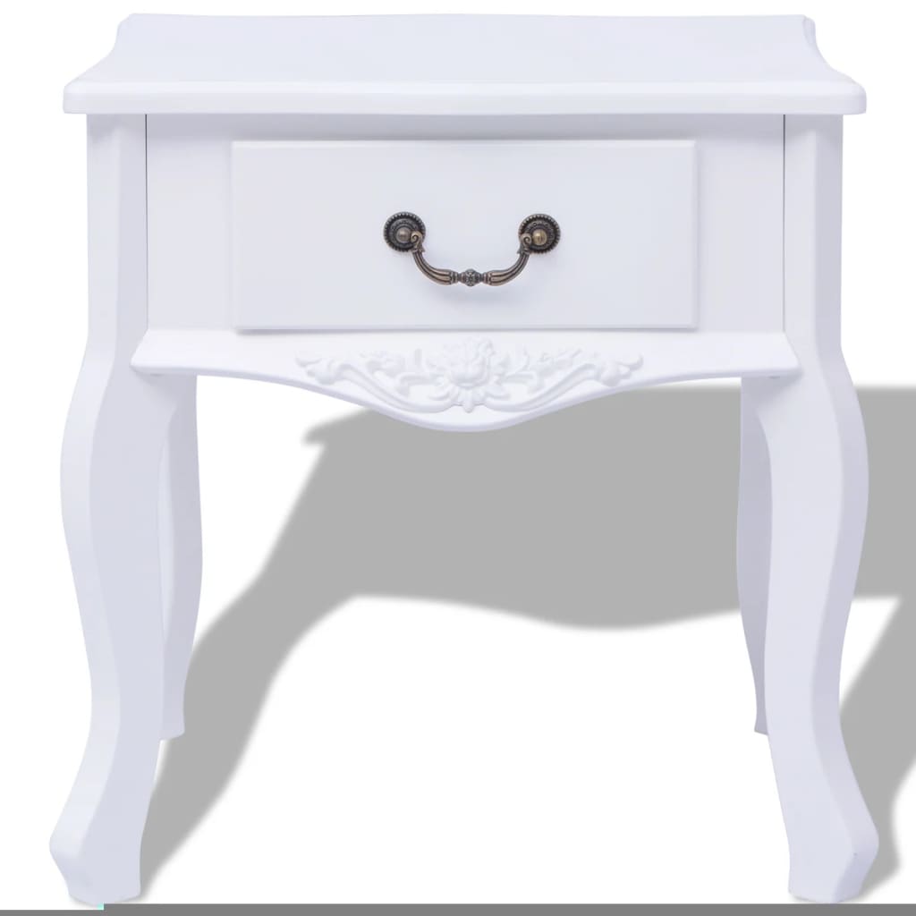 Nightstands (Set of 2) White MDF