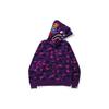 Худи с капюшоном на молнии Bape Color Camo Shark Wide Full Zip Double Hoodie 1G80-115-022