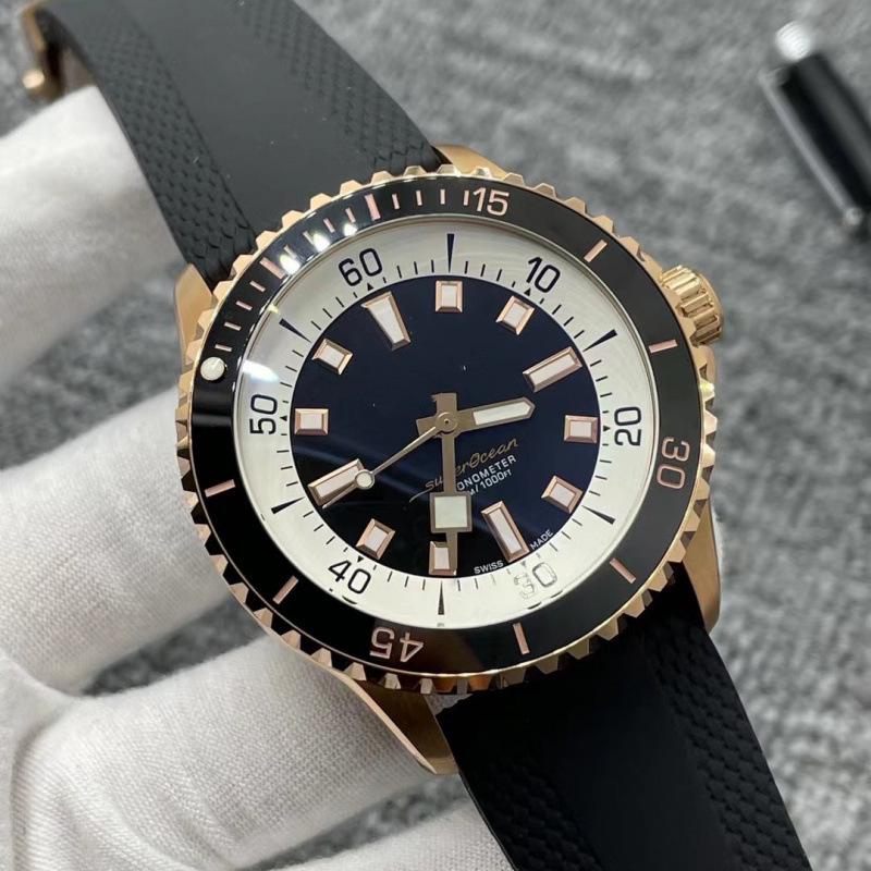 Мужские кварцевые часы Bainilai BNL Super Ocean с керамическим безелем и календарем