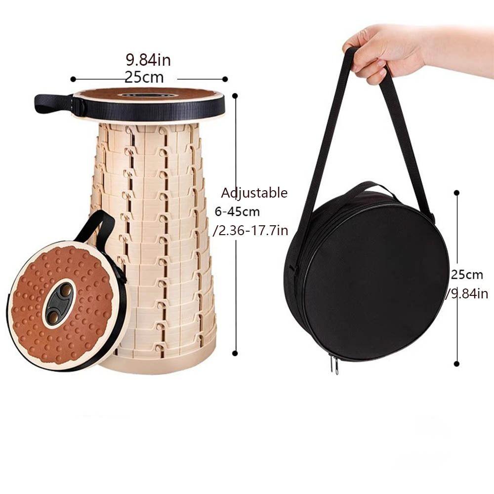 Collapsible Camping Stool Adjustable and Extendable Foldable Retractable Stool  Adult