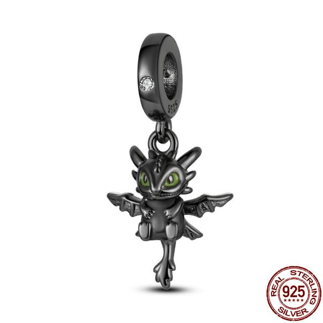 Стерлингового Серебра 925 пробы, милые животные, цифровая подвеска-подвеска, подходит для оригинального модного браслета-подвески для женщин, DIY модное изготовление ювелирных изделий