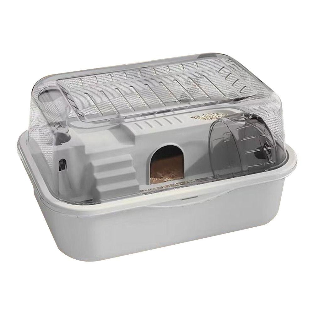 Большая клетка для хомяков, двухслойный домик для домашних животных, удобная клетка для переноски мелких животных