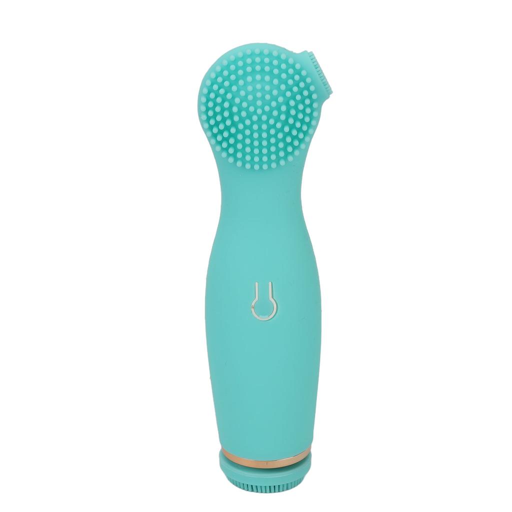 Electric Face Cleanser Brush Remove Blackheads Dead Skin Silicone Facial Cleansing Machine Green