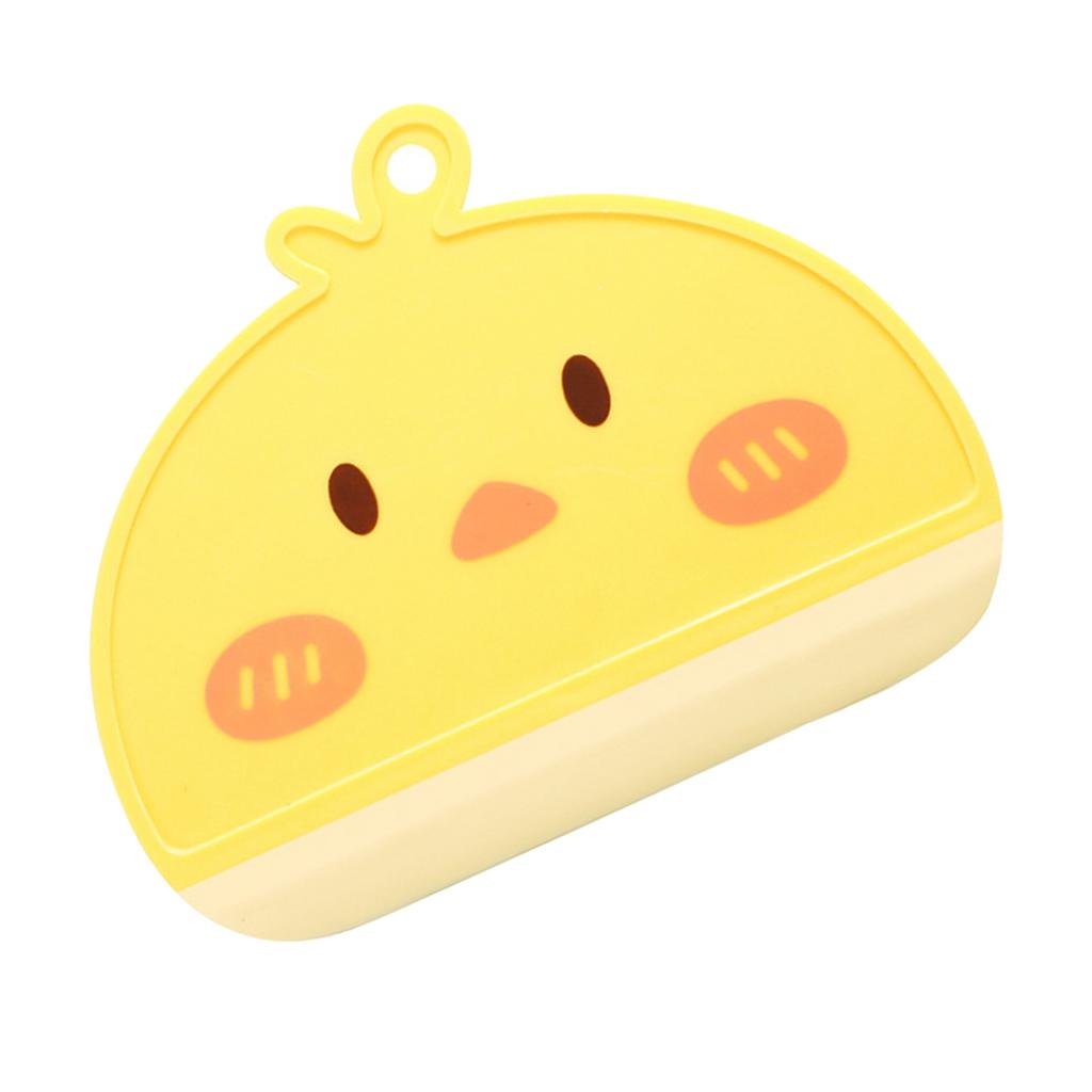 Shower Squeegee Cartoon Shaped Easy Cleansing Window Mirror Water Scraper for Home Bathroom Yellow