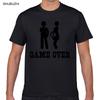 Tops T Shirt Men pregnant game over Funny White Print Male Tshirt cotton tshirt men summer fashion tshirt euro size
