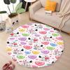 Cute Peanuts Snoopy Round Rug Anti-Skid Floor Carpet for Living Room Bedroom Children Room Home Decoration