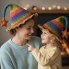 Hand-Crocheted Knitted Elf Hat Star Design Wizard Hat Cute Fairy Hat  for Adult and Children