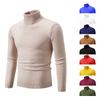 New Autumn And Winter Men'S Simple Solid Color Sweater, Fashionable Men'S Casual High Neck Base Sweater