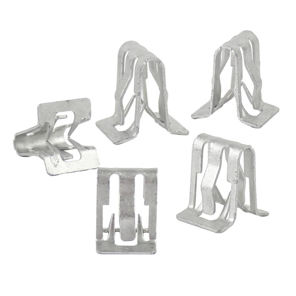 100Pieces Car Fasteners Universal Car Dashboard DVD CD Panel Interior Trim Plate Fixed Iron Clip Buckle Auto Accessories