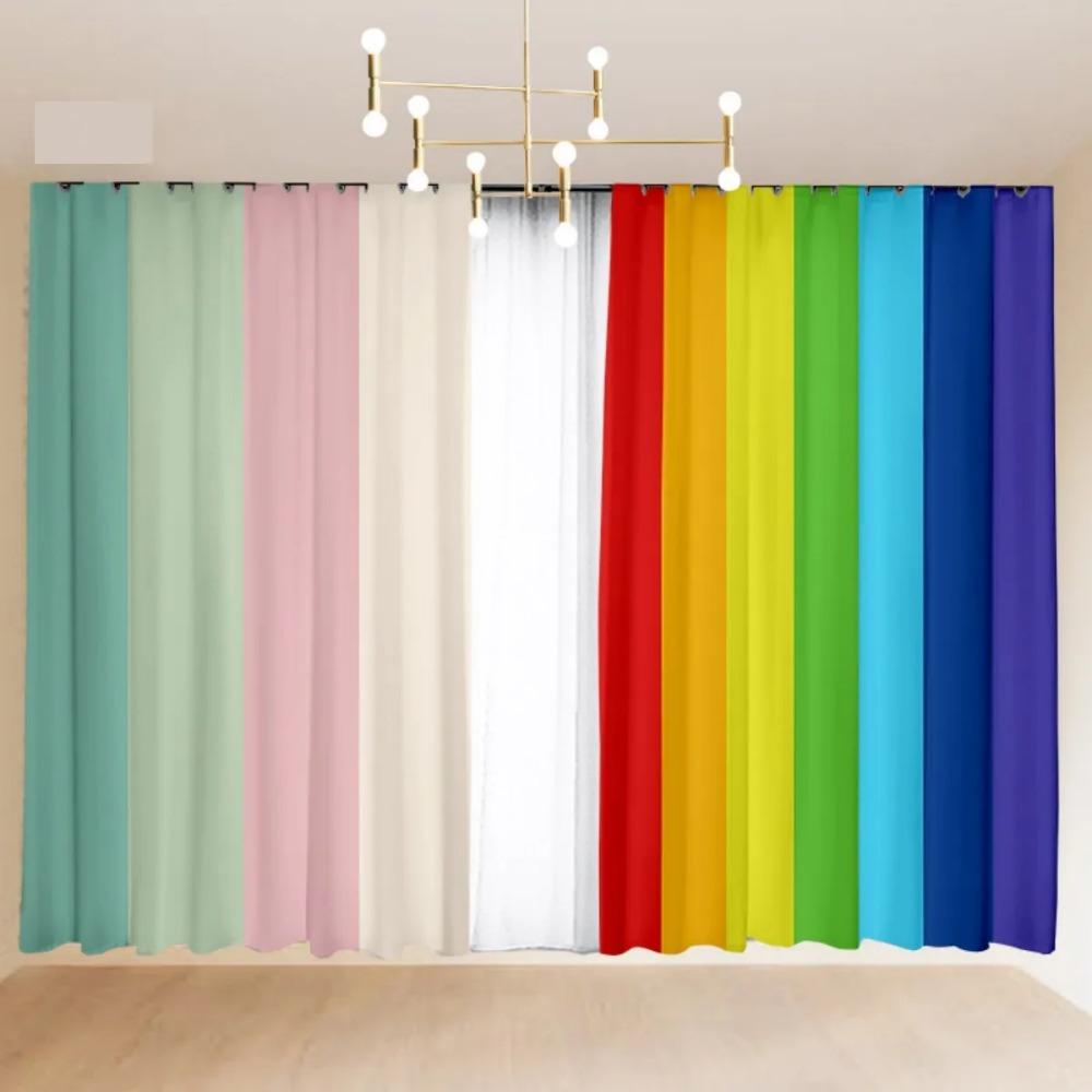 2 шт. Детские мультяшные розовые принцессы, радужный единорог, лошадь, шторы, полузатемняющие шторы-жалюзи для спальни маленькой девочки