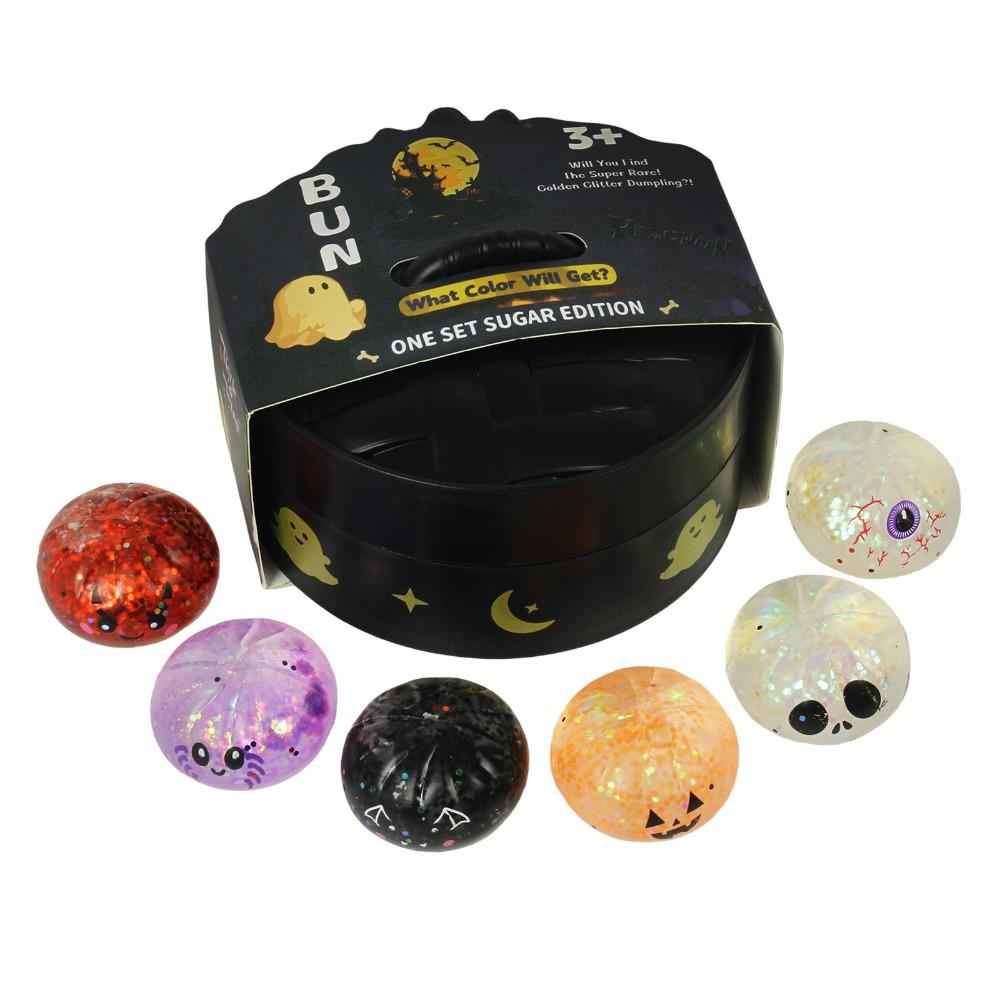 6pcs/set Soft Cute Squishy Crystal Bun Halloween Fidget Sensory Toy Party Favors