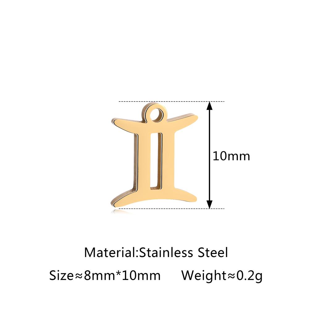 5 шт./лот Шармы со знаком зодиака из нержавеющей стали Мини-подвески со созвездиями Для DIY Рукоделия Ожерелья Браслеты Изготовление ювелирных изделий