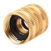 3 4  Brass Hose Tap Connector Threaded Garden Water Pipe Adaptor with Gasket