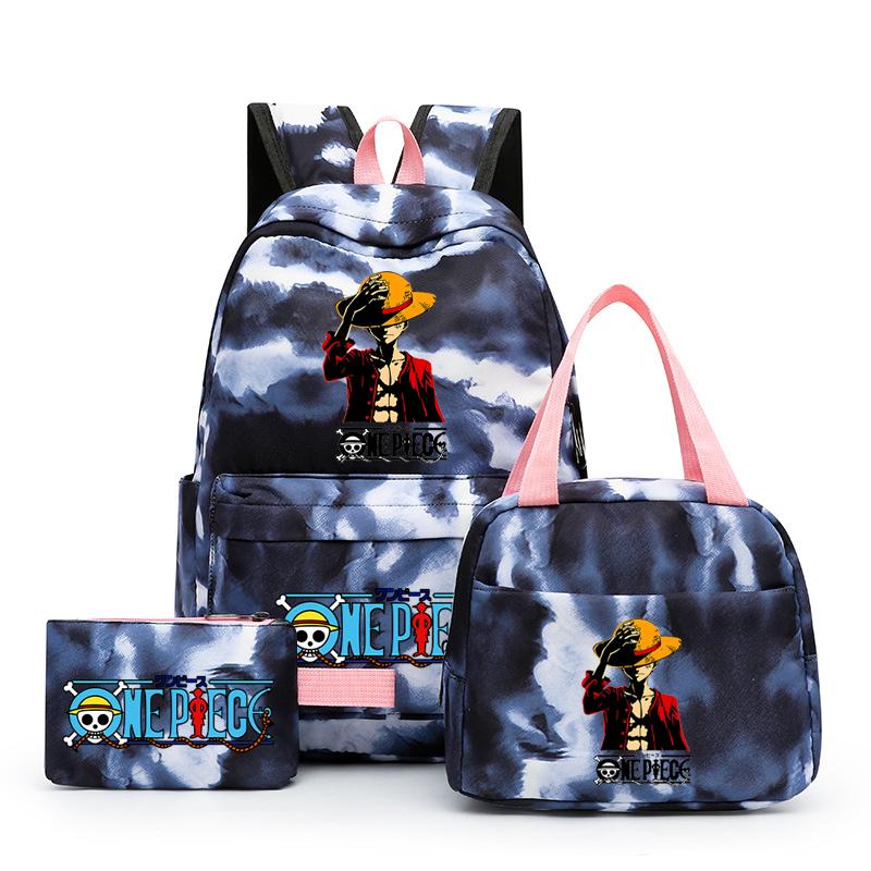 3 шт./компл. аниме цельный рюкзак большой емкости кавайный рюкзак с ланчем сумка пенал для девочки мальчика подростка школьная сумка дорожная сумка рюкзак