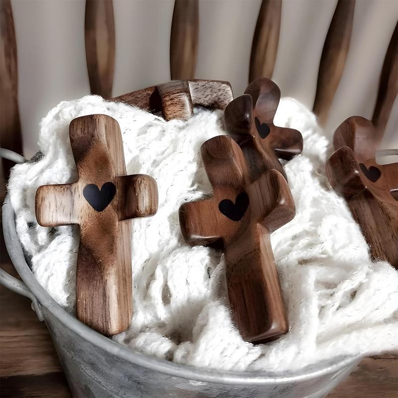 Mini Olive Wood Pocket Crossed Pocket Stress Relief Spiritual Companion My Heart Encouragement Gift Wooden Crossed Across