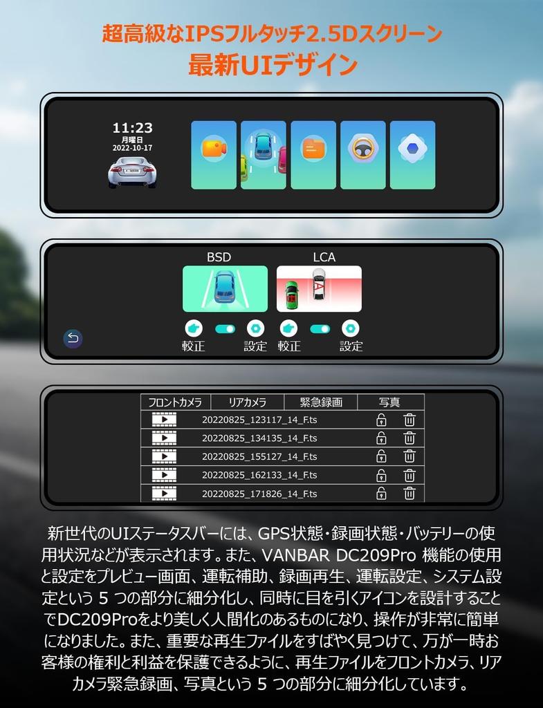 Evolution Раздельный Тип 4K BSD Помощь водителю Высокопрочный Тип VANBAR Регистратор Зеркального Типа Раздельный Датчик IMX415 8 Миллионов Пикселей Голос