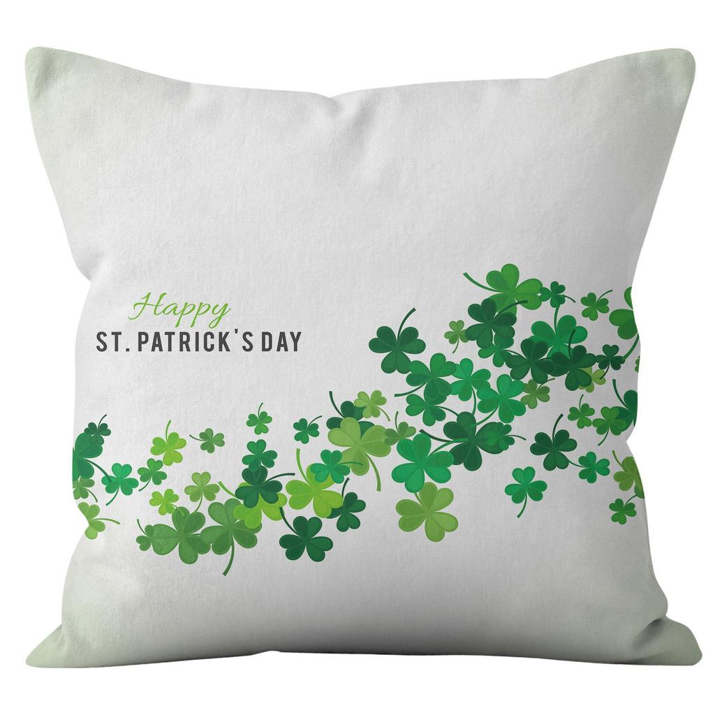 Наволочка для дома Ст. Наволочка на День святого Патрика Четырехлистный клевер Клетчатая Наволочка на диванную подушку