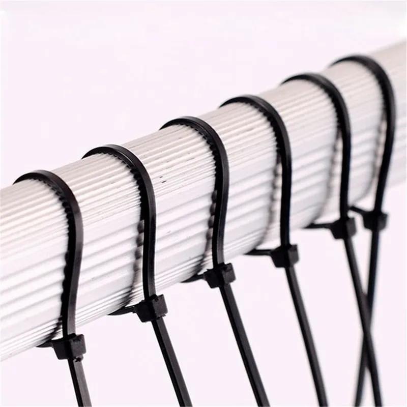 500/100 шт. Пластиковые нейлоновые кабельные стяжки, самоблокирующиеся стяжки для шнуров, регулируемые ремни для кабелей, крепежные петли, стяжки для домашнего офиса