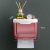Punch-Free Bathroom Wall-Mounted Tissue Box and Storage Rack