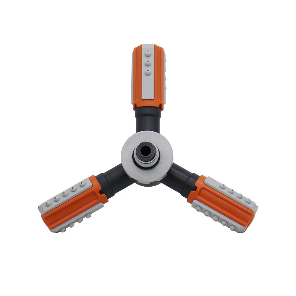 Adjustable 1/2" External Thread 3-Arm Rotating Sprinkler Nozzle Garden Agriculture Grass Lawn Watering Irrigation Sprinkler 1 Pc