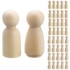 Male Female Blank Puppets Handmade Wooden Peg Doll Wedding Decoration Unpainted Figures Wood Crafts