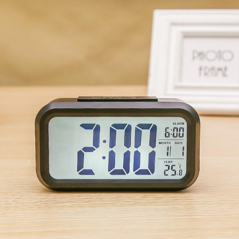 Photosensitive Luminous Student Desktop Alarm Clock with Voice Feature