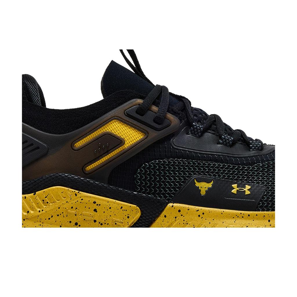 Under Armour Project Rock 5 'Антигерой' (унисекс) Черные / Зеппелин Желтые Тренировочные Кроссовки 3026599 001