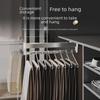 Top-Mounted Telescopic Pull-Out Trouser Rack with Stainless Steel Slide Rails