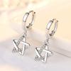 New 925 Sterling Silver Women Earrings Pendant Fashion Five-Pointed Star Micro-inlaid Zircon Pair Ear Studs Earring Jewelry Gift