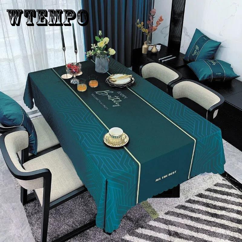 Современная минималистичная скатерть, украшение для кухни, покрытие для обеденного стола, водонепроницаемая и маслостойкая скатерть