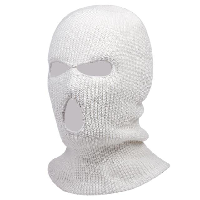 1Pc Embroidery Balaclava Face Mask 3-Hole for Cold Weather Winter Ski Mask for Men and Women Thermal Cycling Mask Christmas Gift