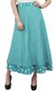 Floral Printed Indian Wear Reversible Turquoise Blue Cotton Wrap