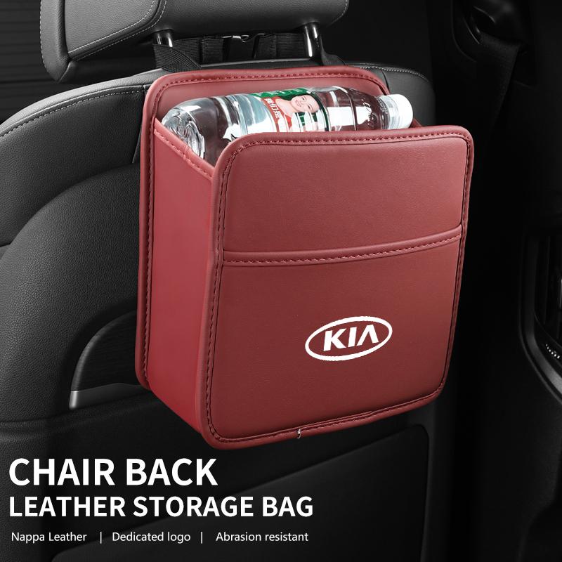 CAUWZ1 Car Seat Back Storage Case Garbage Hanging Bag Trash Can Bin For KIA Ceed Sportage Rio K5 K2 Optima Cerato Proceed Venga