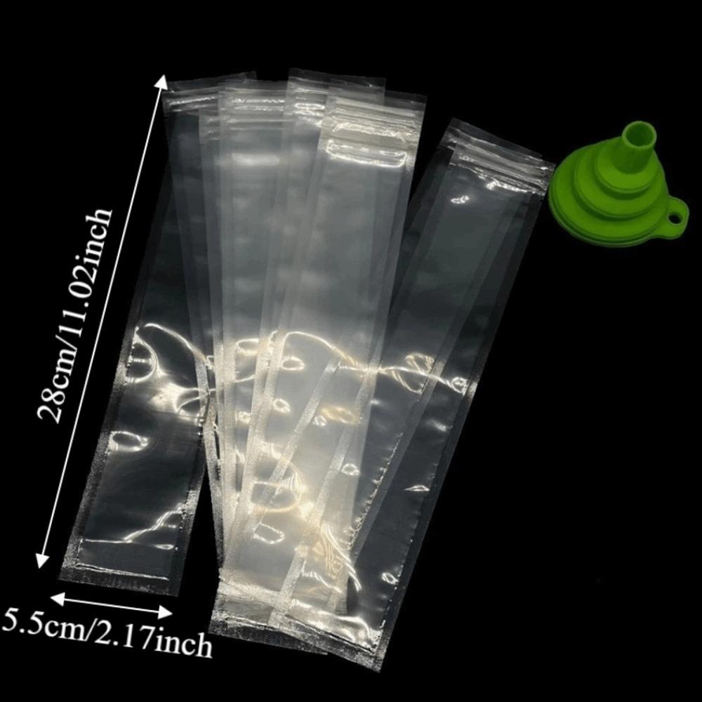 100pcs Leak-Proof Disposable Transparent Ice Lolly Bag Self Seal Ice Cube Mold Ice Bags  Cool Summer