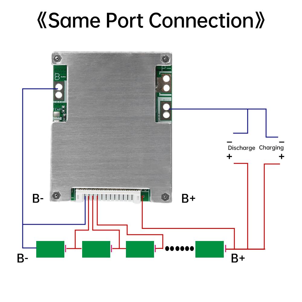 10S 36V/13S 48V BMS тот же порт/разделенный порт сбалансированный литиевый модуль защиты аккумулятора плата защиты аккумулятора электромобиля