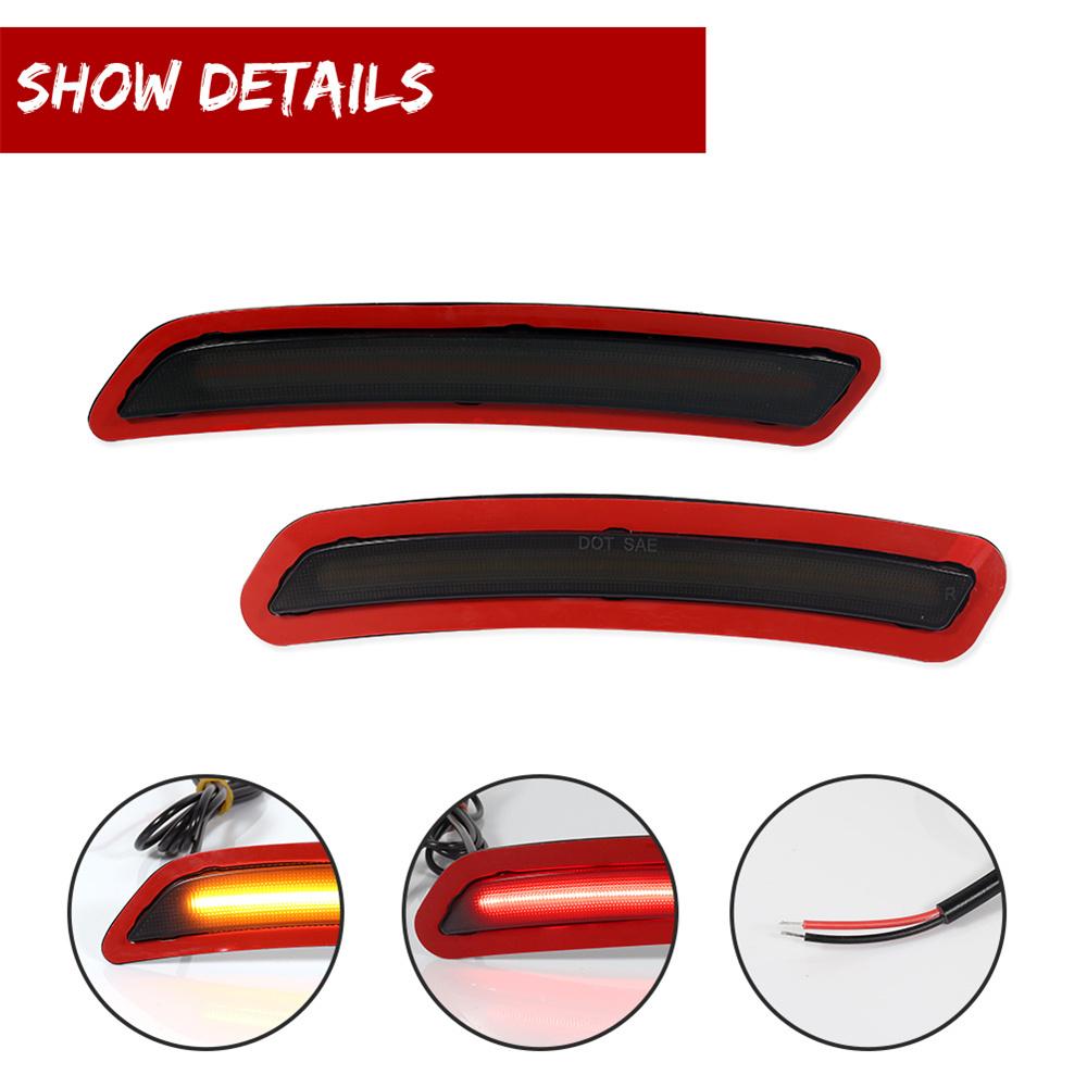 Smoked Lens Amber / Red / White LED Car Front / Rear Bumper Side Marker Parking / Signal Lights For Toyota GR Supra 2020-2024