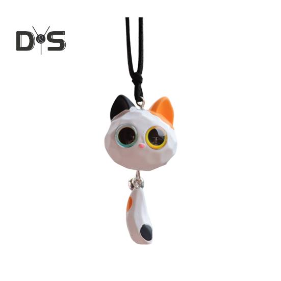 Подвесное украшение для автомобиля в виде кошки, симпатичная лиса, украшение для зеркала заднего вида автомобиля, декоративные аксессуары для салона автомобиля
